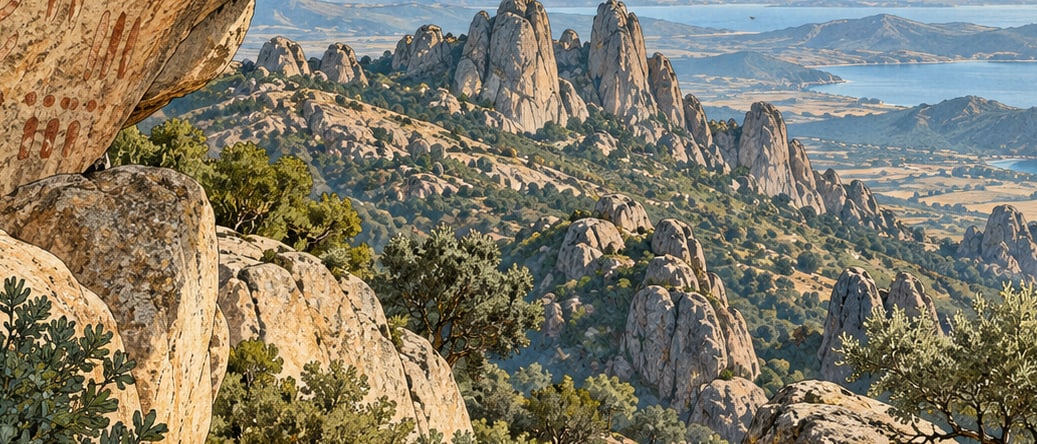 Latmos - Beşparmak Mountains çizimi, Aydın
