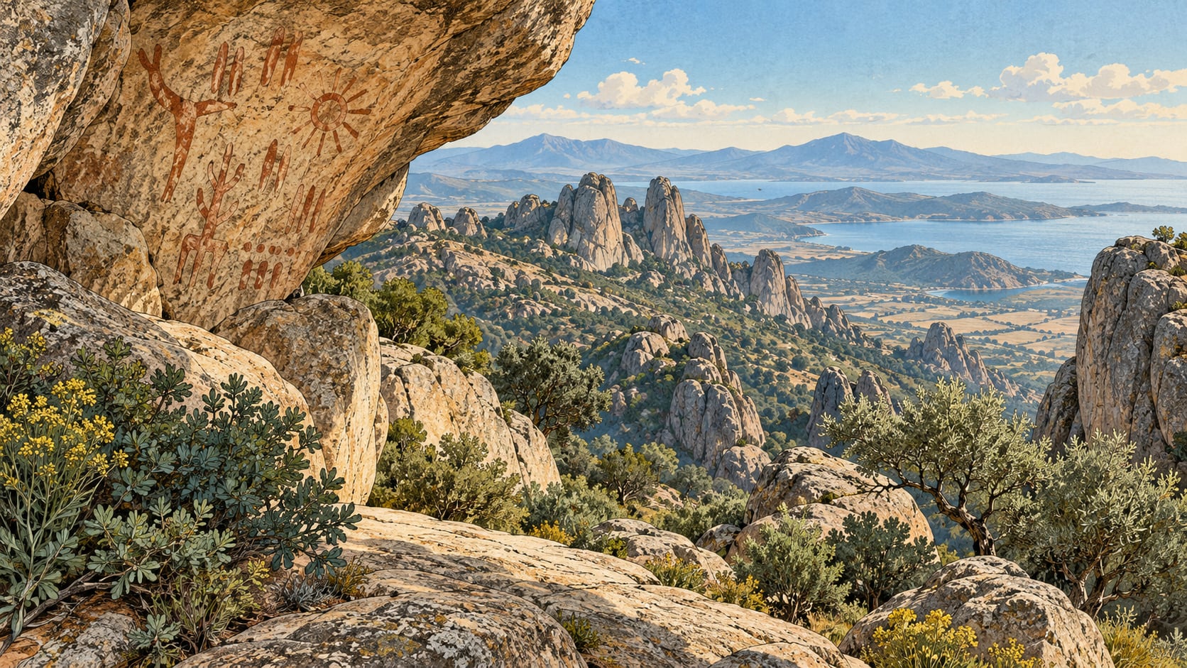 Latmos - Beşparmak Mountains çizimi, Aydın