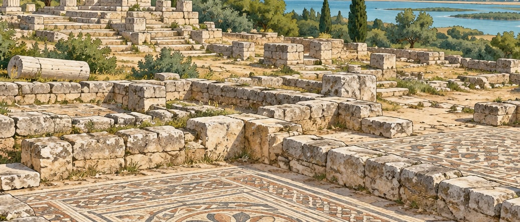 Letoon Archaeological Site çizimi, Muğla