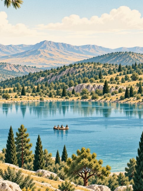Zeichnung: Naturpark Limni-See, Gümüşhane