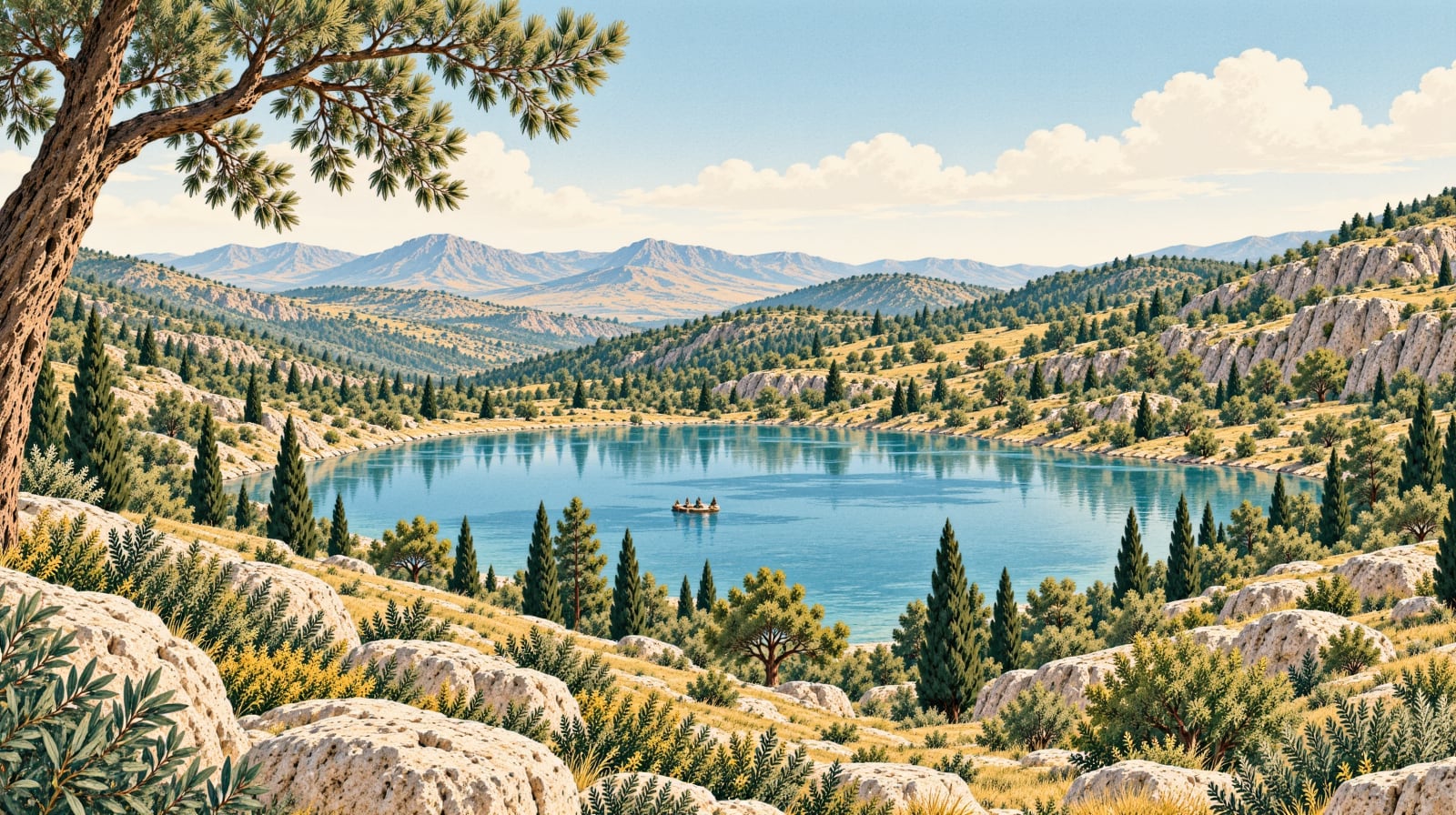 Limni Lake Nature Park çizimi, Gümüşhane