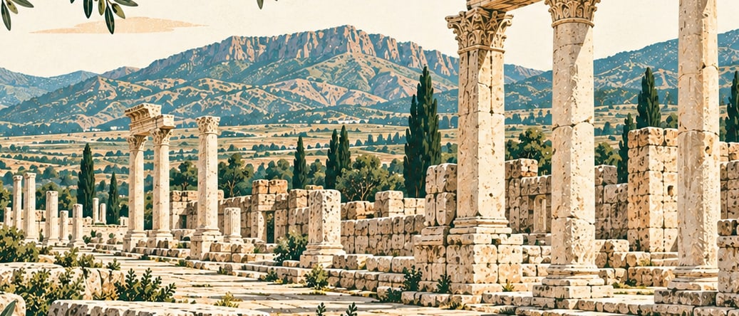Lounda Ancient City çizimi, Denizli