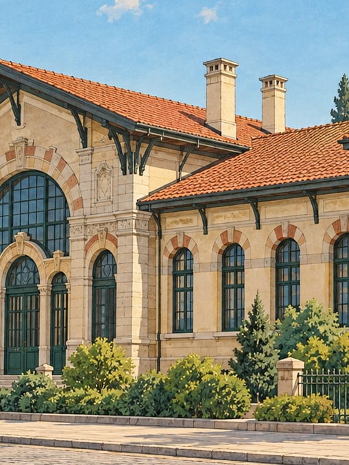 Zeichnung: Kadı-Ali-Moschee / Gazi-Moschee in Lüleburgaz, Kırklareli