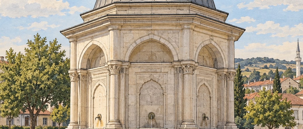 Lüleburgaz Victory Fountain çizimi, Kırklareli