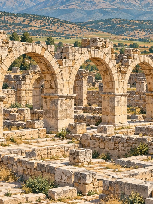 Zeichnung: Archäologische Stätte Madenşehri, Karaman