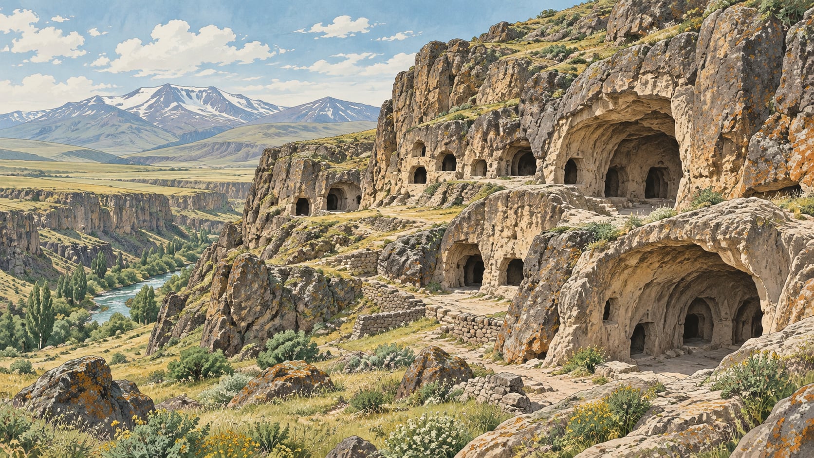Mağaralar çizimi, Kars