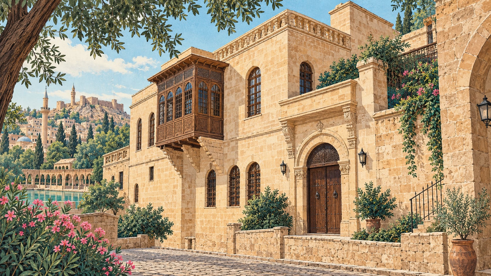 Mahmut Nedim Mansion Private War of Independence Museum çizimi, Şanlıurfa