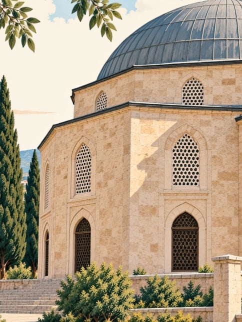 Zeichnung: Mahmut-Paşa-Moschee, Tokat
