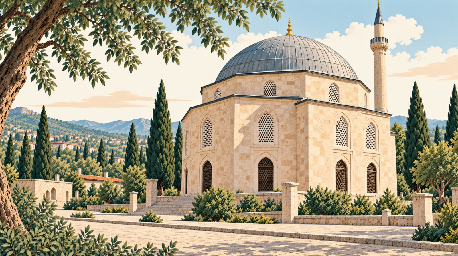 Mahmut Paşa Mosque çizimi, Tokat