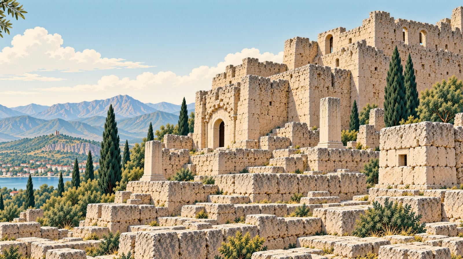 Malazgirt Castle çizimi, Muş