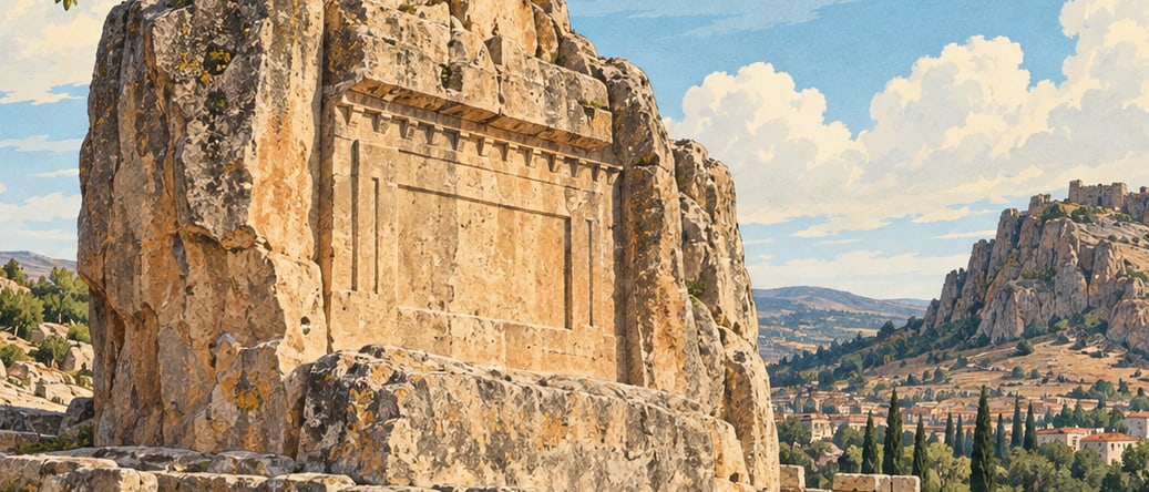 Maltaş Frig Monument çizimi, Afyonkarahisar