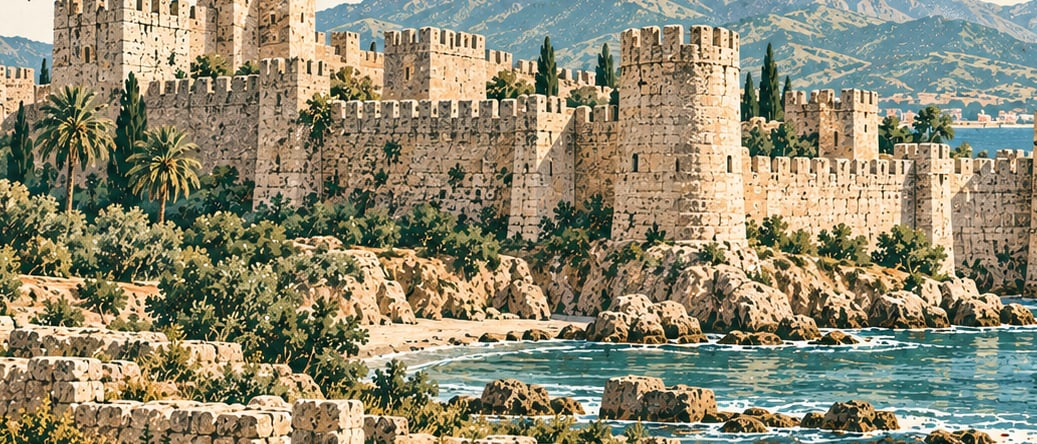 Mamure Kalesi çizimi, Mersin