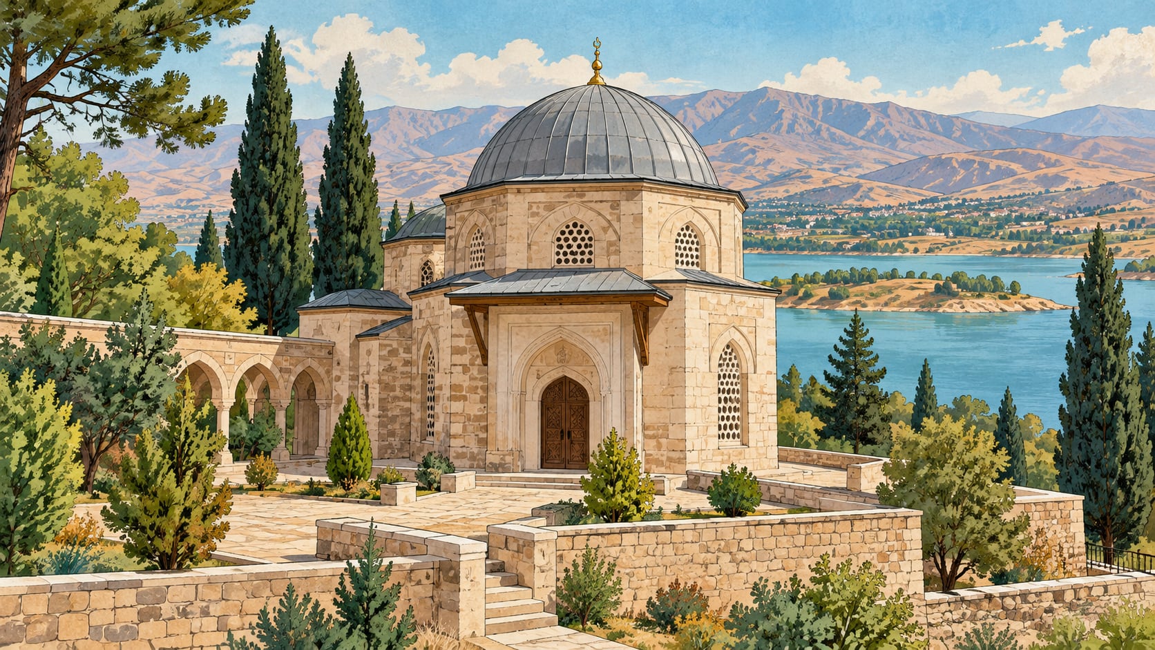 Mansur Baba Tomb çizimi, Elazığ