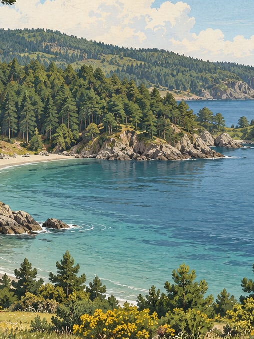Zeichnung: Naturpark Marmaracık-Bucht, İstanbul