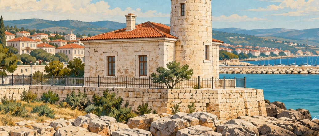 Marmaraereğlisi Lighthouse çizimi, Tekirdağ