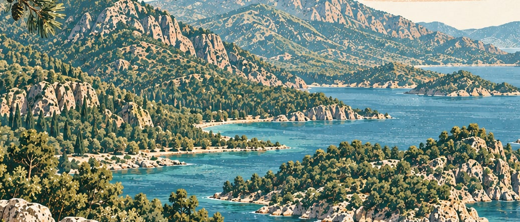 Marmaris National Park çizimi, Muğla