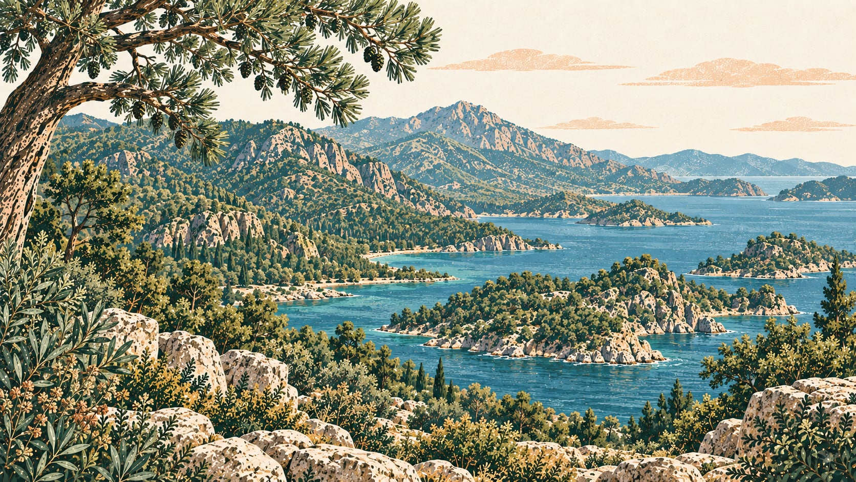 Marmaris National Park çizimi, Muğla