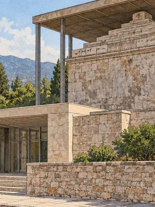 Zeichnung: Mausoleum-Gedenkmuseum, Muğla