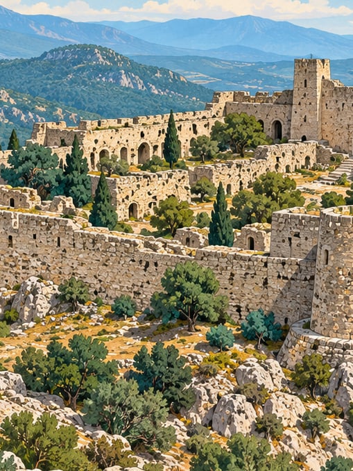 Zeichnung: Burg Mavga, Mersin