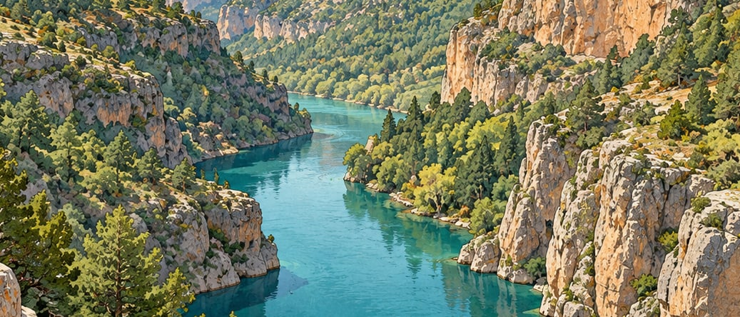 Mavi Boğaz Nature Park çizimi, Konya