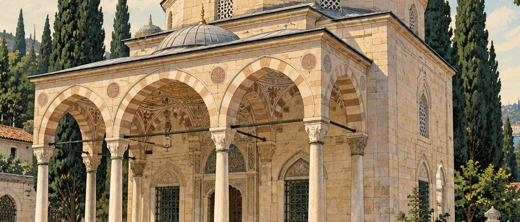 Mehmed Ağa Tomb (Habeşi Mehmed Ağa Tomb) çizimi, İstanbul