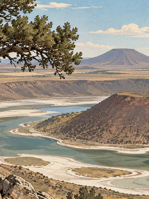 Zeichnung: Naturdenkmal Meke-See, Konya