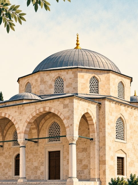 Zeichnung: Melik-Ahmet-Paşa-Moschee, Diyarbakır