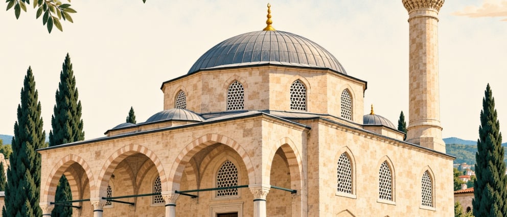 Melik Ahmet Paşa Mosque çizimi, Diyarbakır