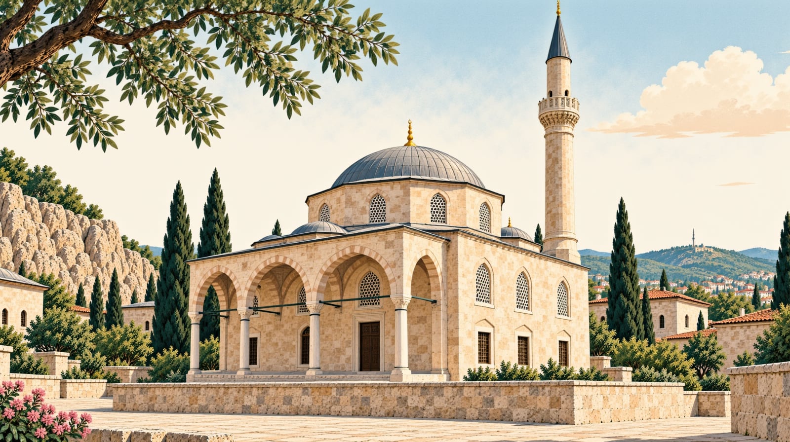 Melik Ahmet Paşa Mosque çizimi, Diyarbakır