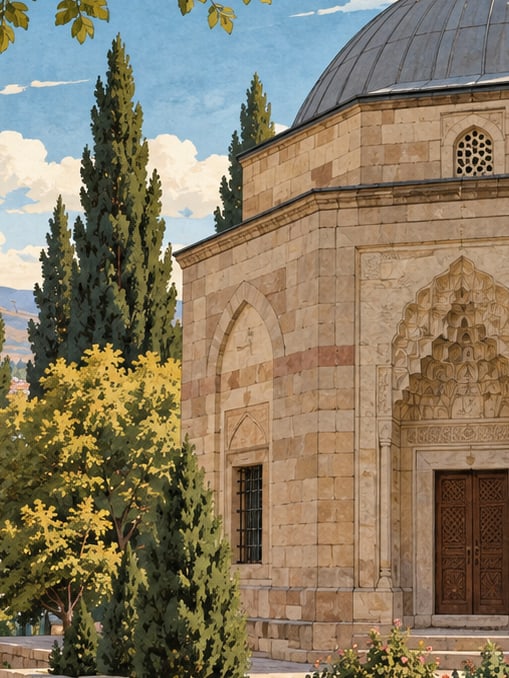 Zeichnung: Melik-Gazi-Grabmal, Eskişehir