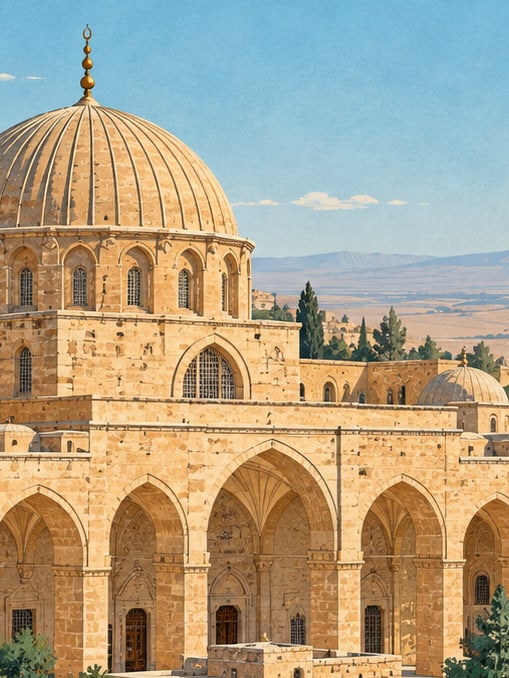 Zeichnung: Melik-Mahmut-Moschee, Mardin