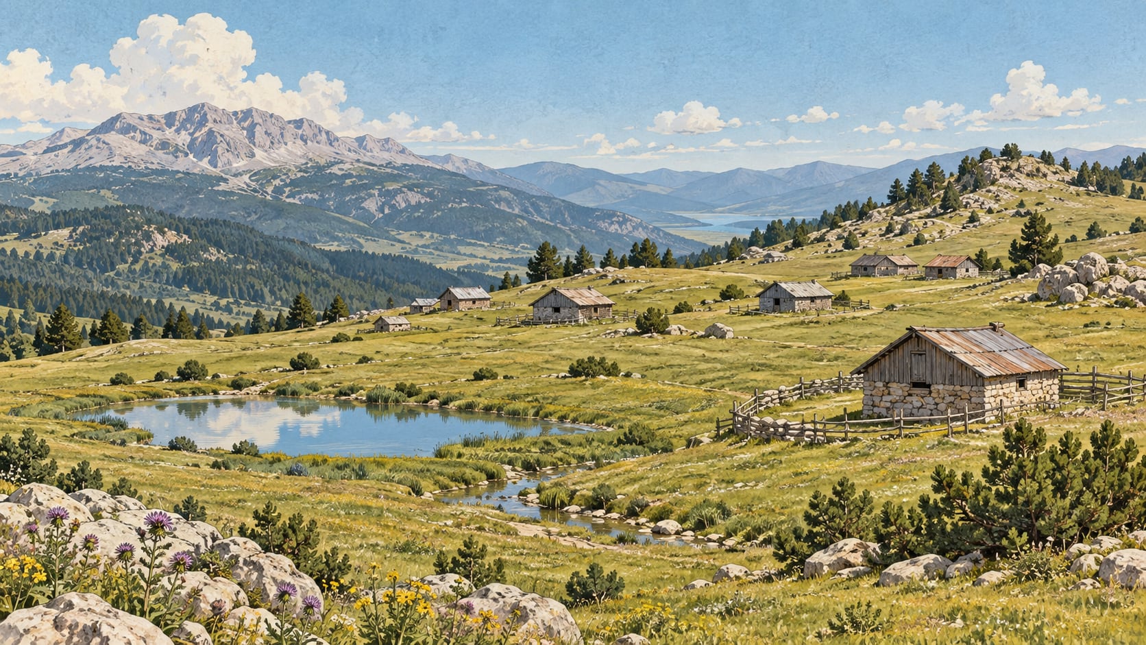 Melikler Plateau çizimi, Isparta
