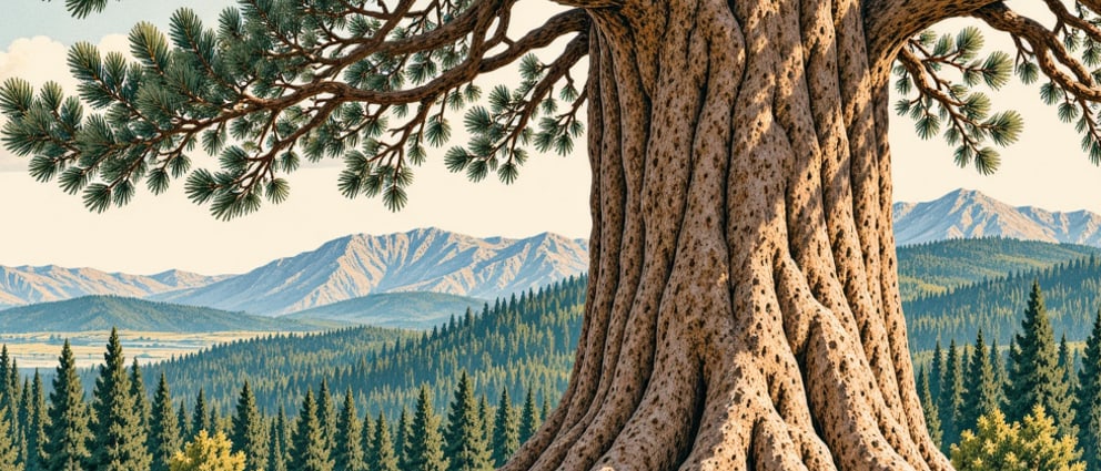 Melodere Oriental Spruce Natural Monument çizimi, Artvin