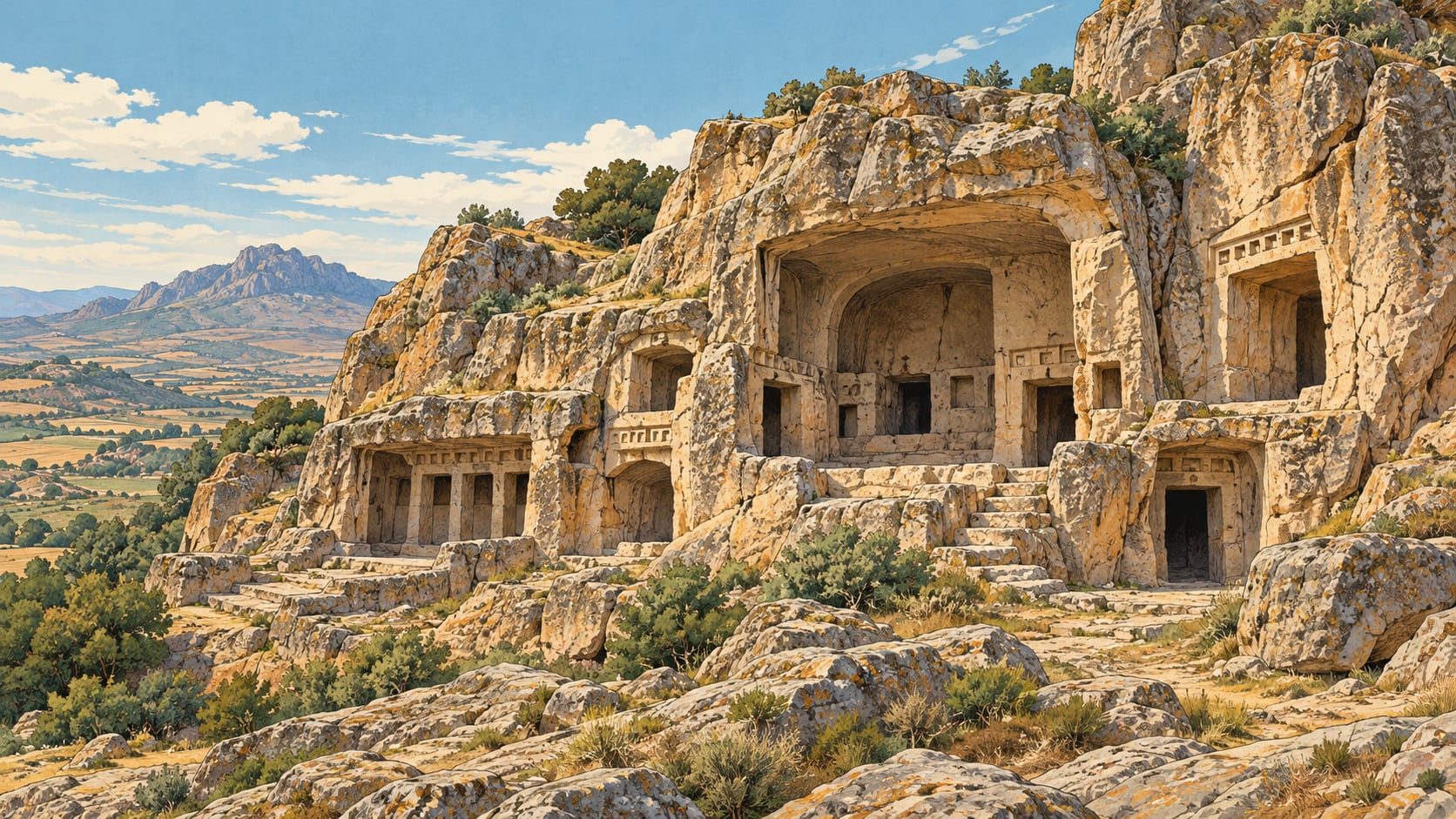 Memeç Rocks çizimi, Afyonkarahisar