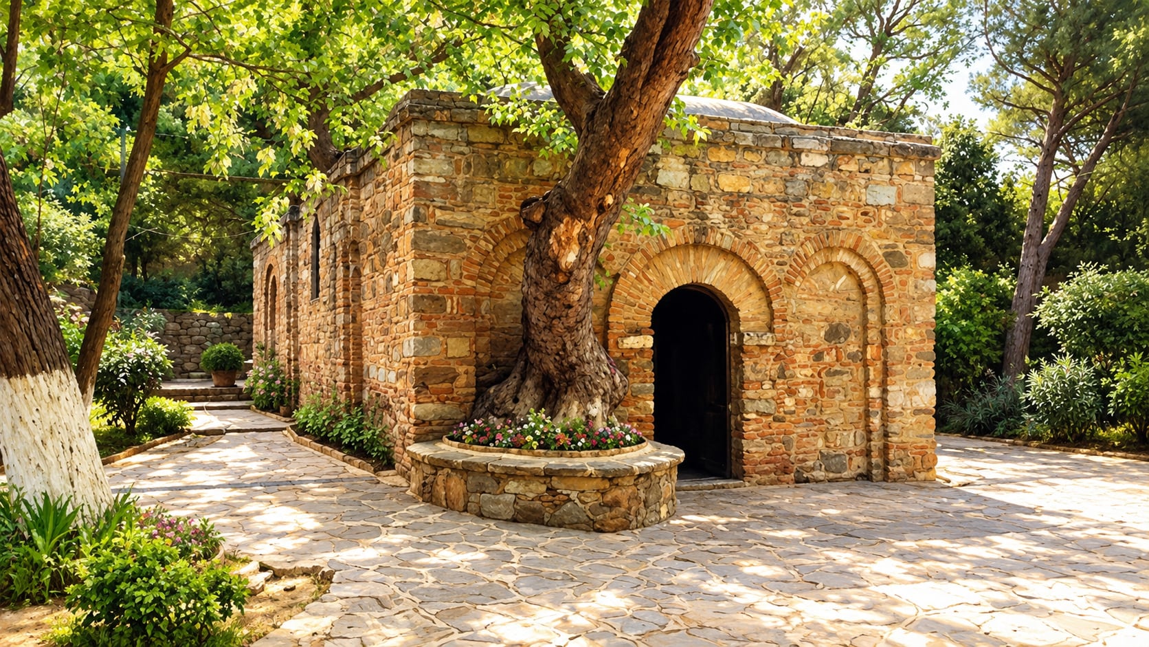 Meryem Ana House çizimi, İzmir
