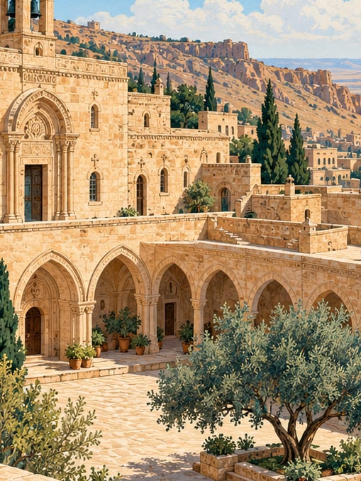 Zeichnung: Meryem Ana Manastırı, Mardin