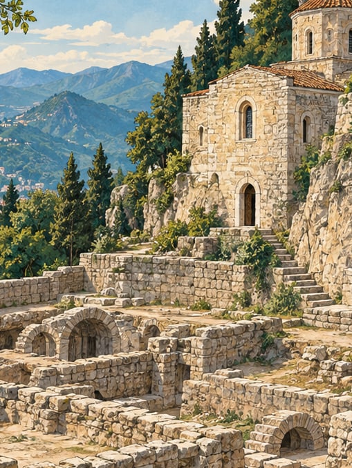 Zeichnung: Meryem Ana Manastırı, Giresun