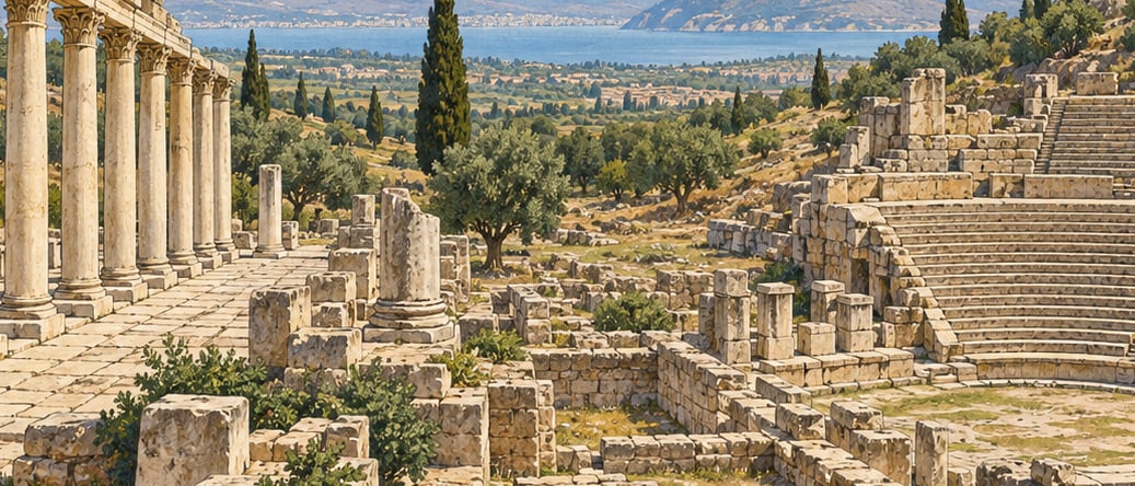 Metropolis Archaeological Site çizimi, İzmir