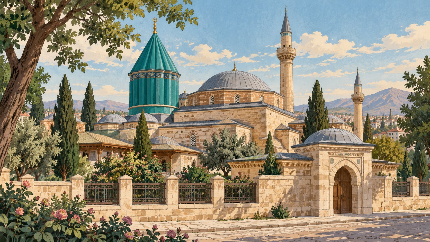 Mevlana Museum çizimi, Konya