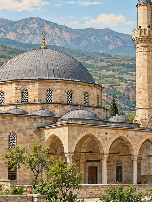 Zeichnung: Meydan-Moschee / Hatuniye-Moschee, Tokat