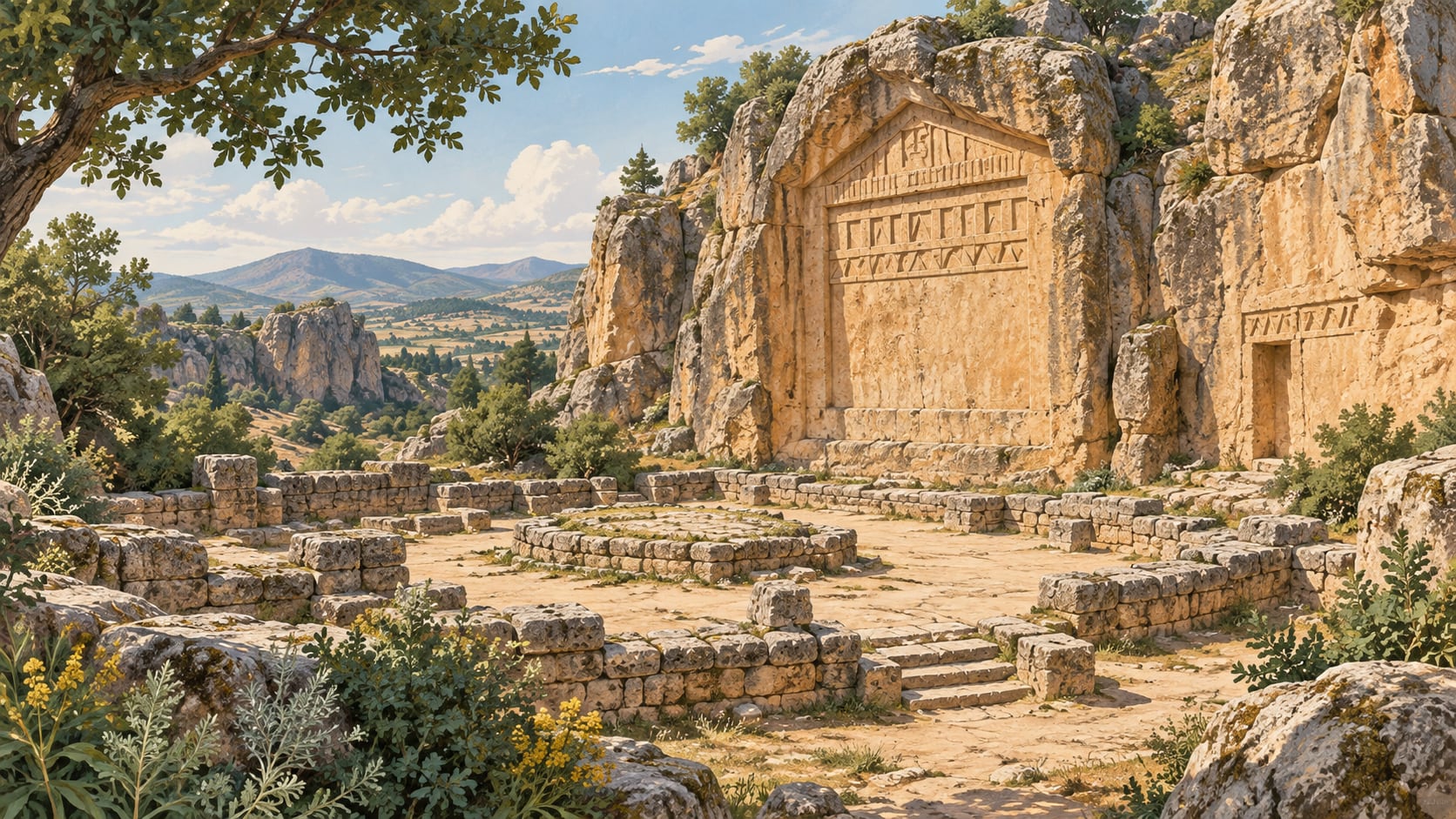 Midas Yazılıkaya çizimi, Eskişehir