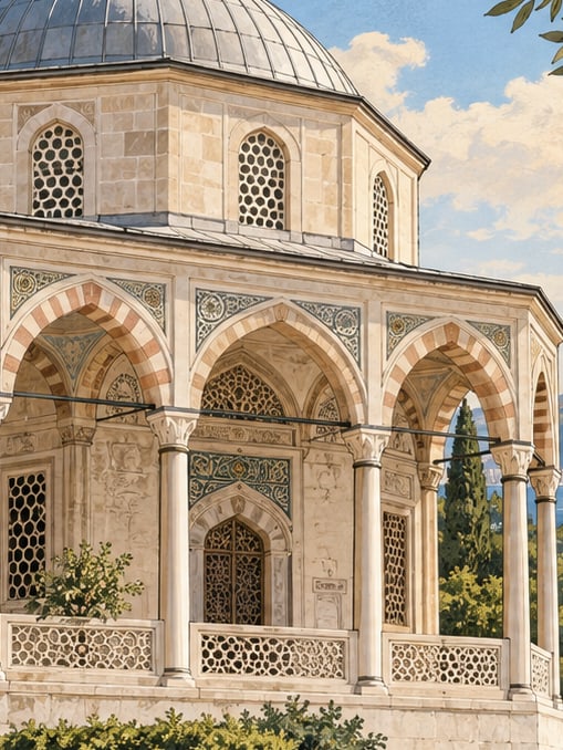 Zeichnung: Mihrişah-Valide-Sultan-Türbe, İstanbul