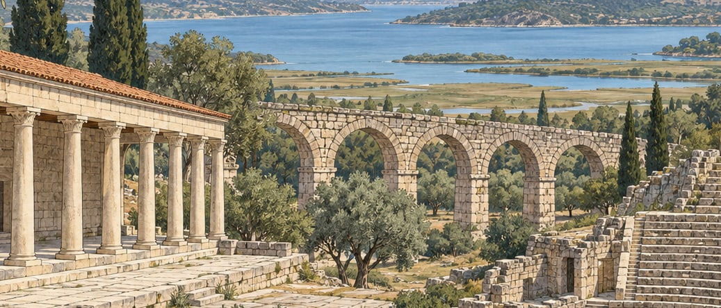 Milas Boğaziçi Village çizimi, Muğla