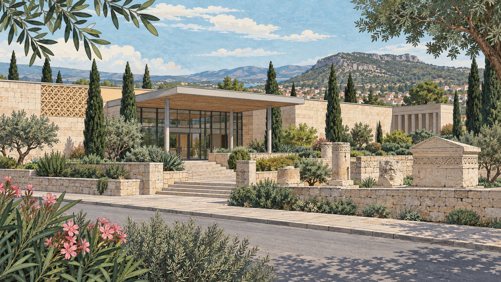 Milas Uzunyuva Monumental Tomb and Museum Complex çizimi, Muğla