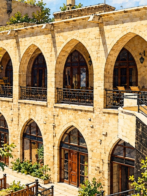 Zeichnung: Millet-Karawanserei, Gaziantep