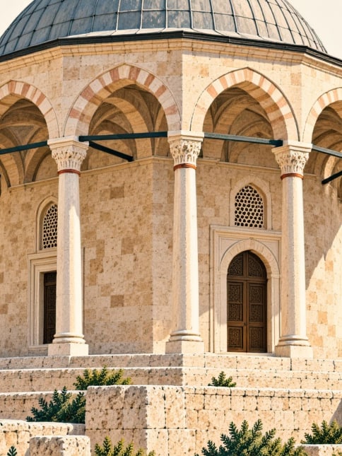 Zeichnung: Mimar-Sinan-Türbe, İstanbul