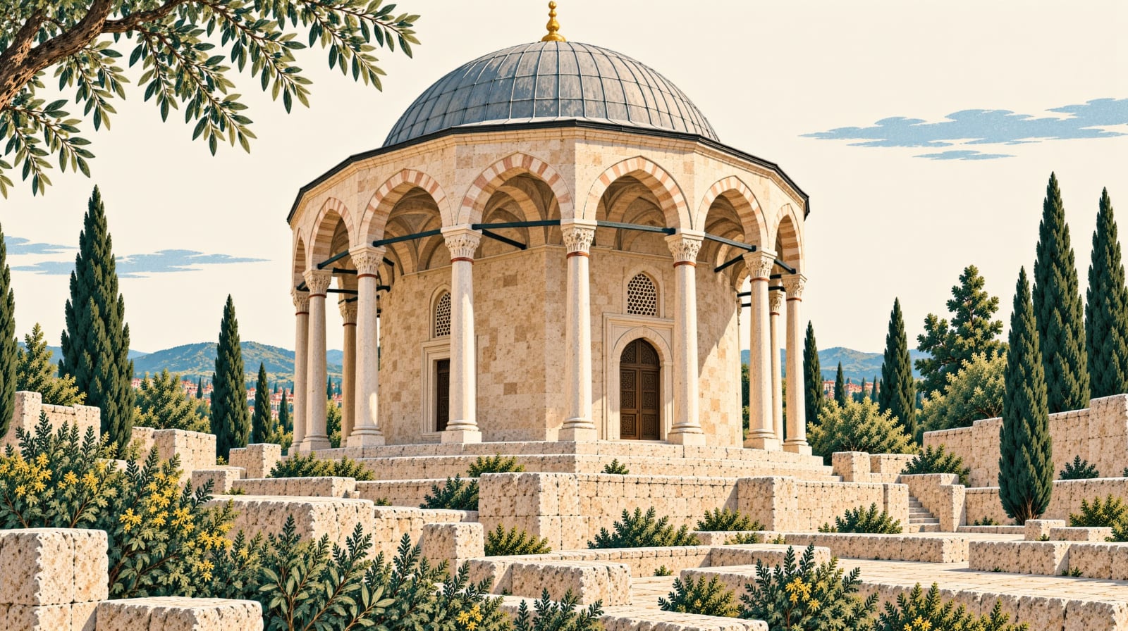Mimar Sinan Tomb çizimi, İstanbul