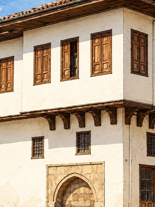 Zeichnung: Mısırlılar-Haus, Burdur
