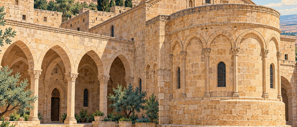 Mor Behnam (kırklar) Church çizimi, Mardin