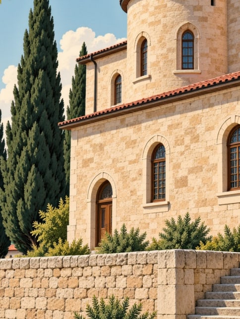 Zeichnung: Kirche Mor Dodo, Şırnak